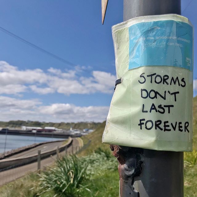 Something I saw on my walk to the headland this week, and worth remembering as we near the end of #mentalhealthawarenessweek 💙. #stormspass